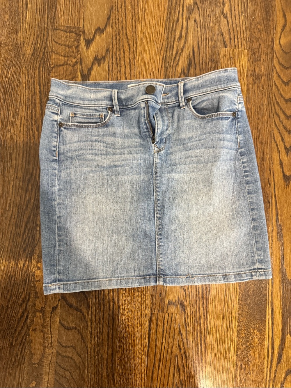 LOFT Light Blue Denim Mini Skirt